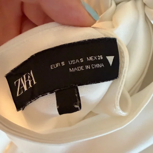 White zara satin effect halter mini dress - Picture 6 of 6
